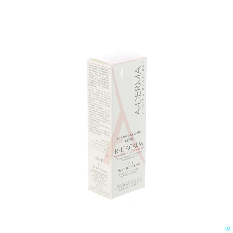 Aderma rheacalm cr apaisante riche tube 40ml