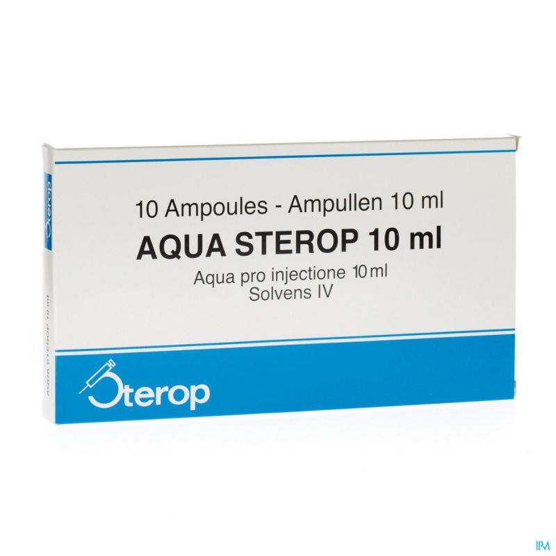 Aqua Sterop Pour Inj Solvens Amp 10 X 10ml