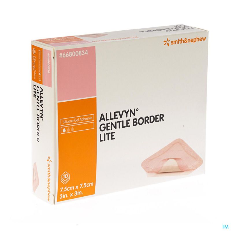 Allevyn gentle border lite 7,5x 7,5cm 10 66800834