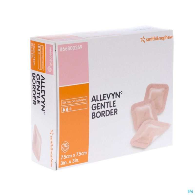 Allevyn gentle border ster 7,5x 7,5cm 10 66800269