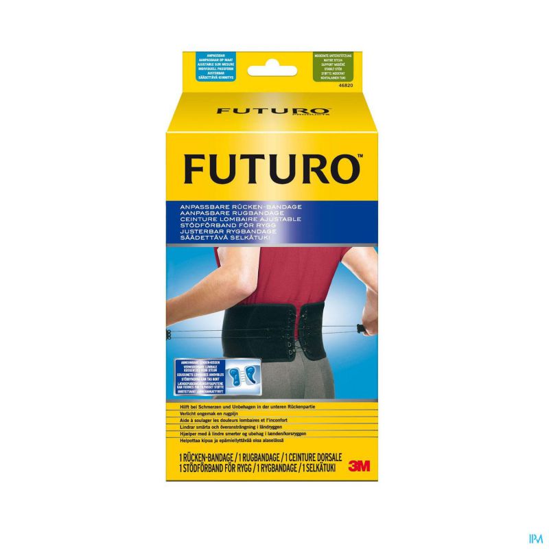 46820dab Futuro Ceinture Lombaire Noire Ajustable (73,0 - 129,0cm )
