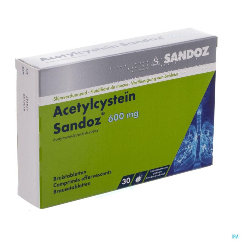 Acetylcystein Sandoz 600mg Comp Eff. 30