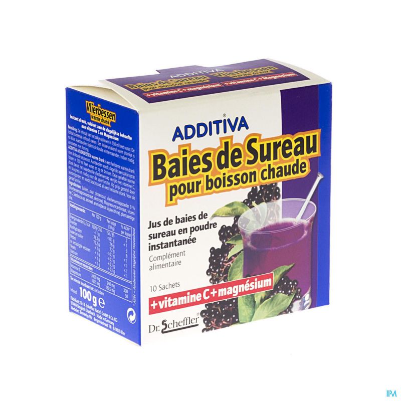 Additiva baies sureau pour boisson chaude sach 10