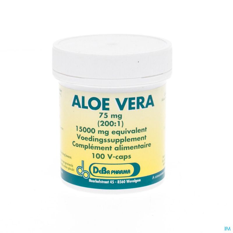 Aloe vera 200:1 v-caps 100x75mg deba