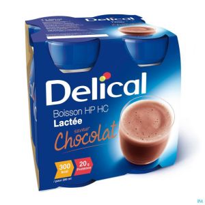 Delical Boisson Lactee Hp-hc Chocolat 4x200ml