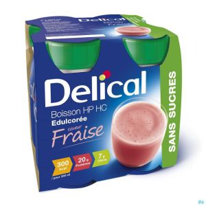 Delical Boisson Hp-hc S/sucre Fraise 4x200ml