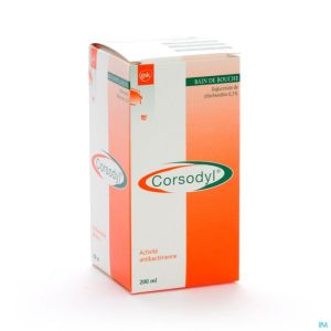 Corsodyl 2mg/ml Sol Bain Bouche 200ml