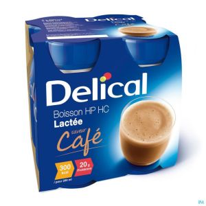 Delical Boisson Lactee Hp-hc Cafe 4x200ml