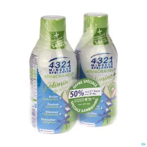 4321 Ultra Draineur Pomme Kiwi 2x280ml Promo