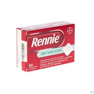 Rennie Zonder Suiker/sans Sucre Pastilles 60
