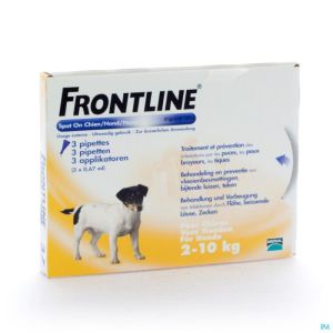 Frontline Spot On Chien 2-10kg Pipet 3x0,67ml