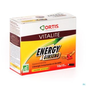 Ortis Energy&ginseng Bio S/alc. 10x15ml