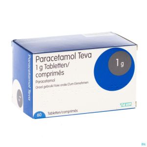 Paracetamol Teva 1g Comp 60 X 1g