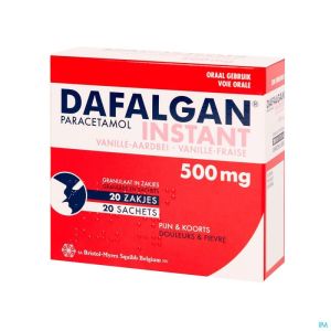 Dafalgan Instant Vanille Fraise Gr Sach 20x 500mg