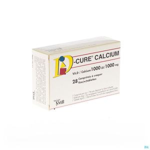 D Cure Calcium 1000mg/1000ui Comp Croquer 28