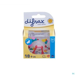 Difrax Sucette Sil Dental Xtra Forte Girl +18m 342