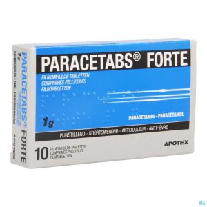 Paracetabs Forte 1g Comp Pell 10 X 1g