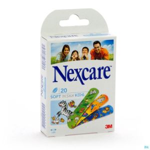 N0920nlw Nexcare Soft Strips Assortiment 3 Tailles Design Kids