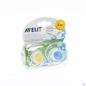 Avent sucette free flow tendens sil double 0- 6m 2