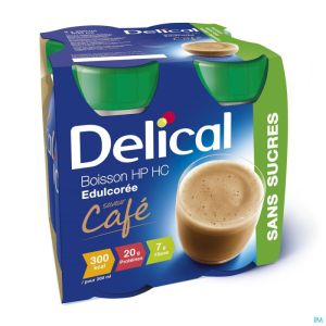 Delical Boisson Hp-hc S/sucre Cafe 4x200ml