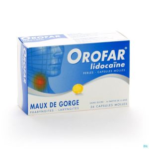 Orofar Lidocaine Perles Caps Molles 36