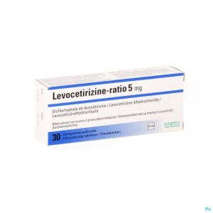 Levocetirizine Ratio 5mg Comp Pell 30 X 5mg