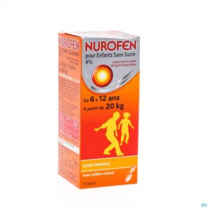 Nurofen Enfant Orange 4% Susp Sans Sucre 150ml