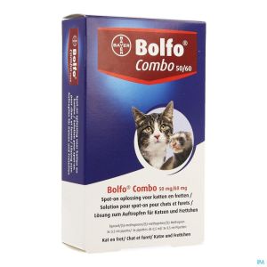 Bolfo Combo 50mg/60mg Spot-on Chat Furet 3x0,5ml