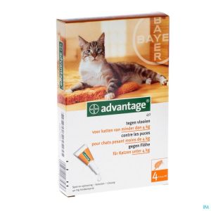 Advantage 40 Chats <4kg 4x0,4ml