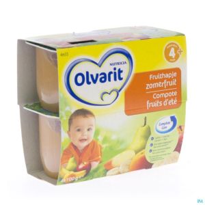 Olvarit Fruit Coup.fruit D'ete 4-36m 4x100g 4m33