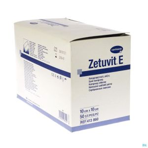 Zetuvit E Hartm N/st 10x10cm 50 4138602