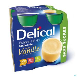 Delical Boisson Hp-hc S/sucre Vanille 4x200ml