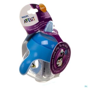 Avent gobelet anti fuite pinguin blue 200ml