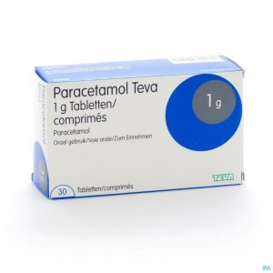 Paracetamol Teva 1g Comp 30 X 1g