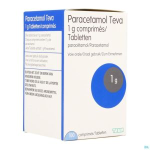 Paracetamol Teva 1g Comp 100 X 1g