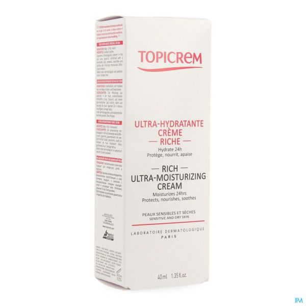 Topicrem Ultra Hydratant Creme Riche Tube 40ml