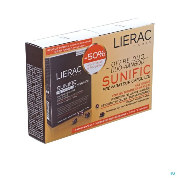 Lierac Sunific Preparateur Bronzage Duo Caps 2x30