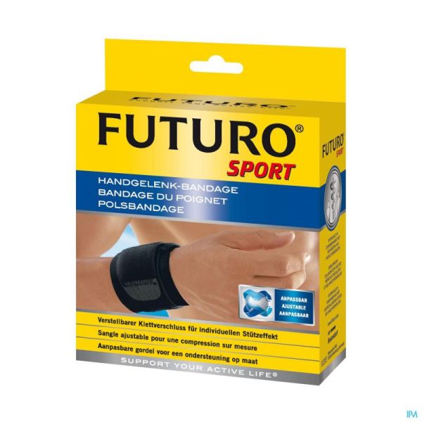 46378dab Futuro Sport Bandage Du Poignet - Ajustable Noir (14,0 > 24,0 Cm)