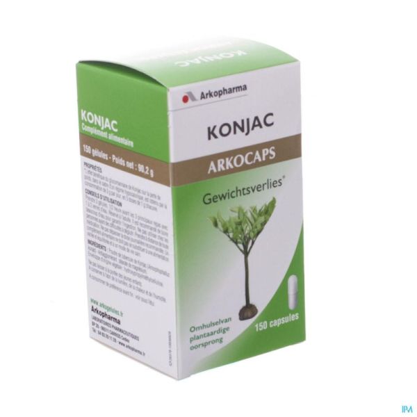 Arkogelules konjac 150x500mg nf