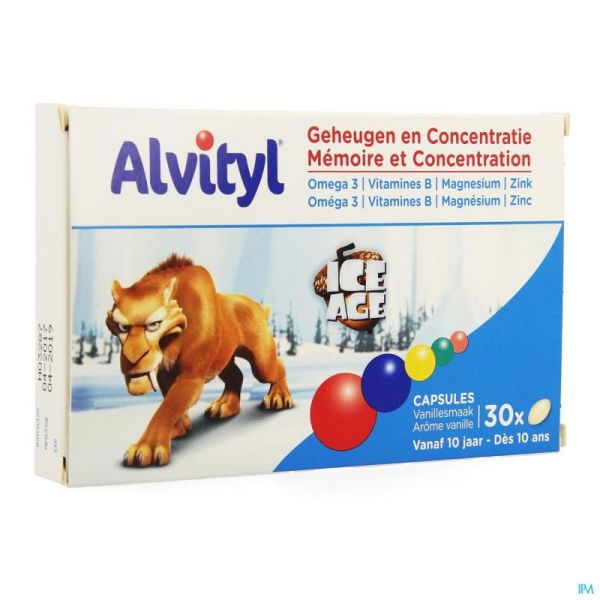 Alvityl Memoire Concentration Adg Caps 30