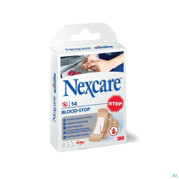 N1714as Nexcare Blood Stop Strips Assortiment 3 Tailles