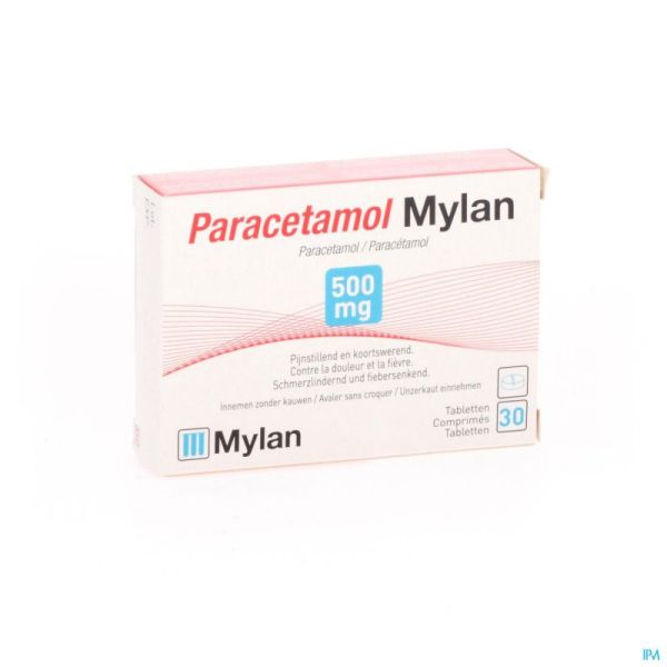Paracetamol Mylan 500mg Tabl 30
