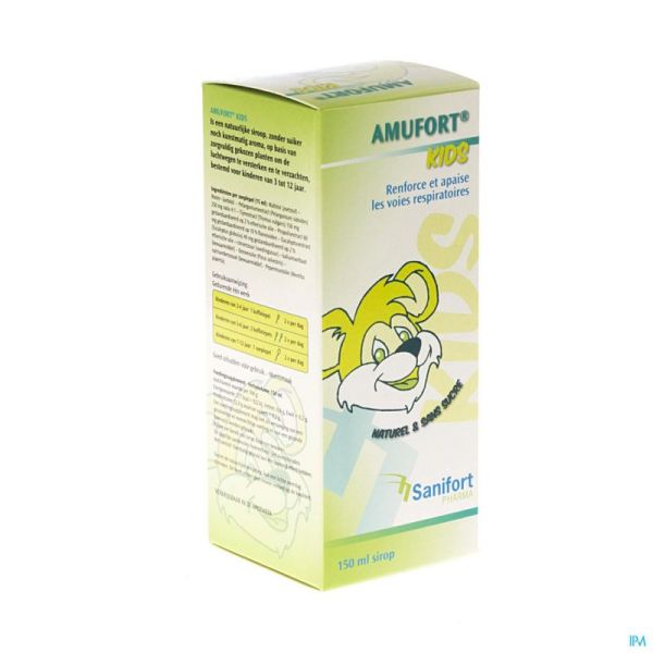 Amufort kids sirop sans sucre 150ml