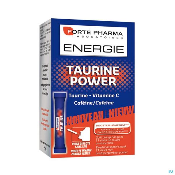 Energie Taurine Power Pdr Orodisp. Sticks 21