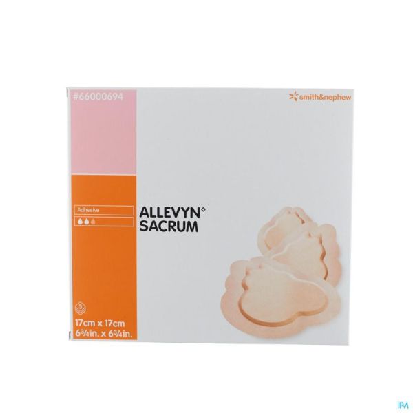 Allevyn sacrum pans hydrocel.    17cm  3 66000694