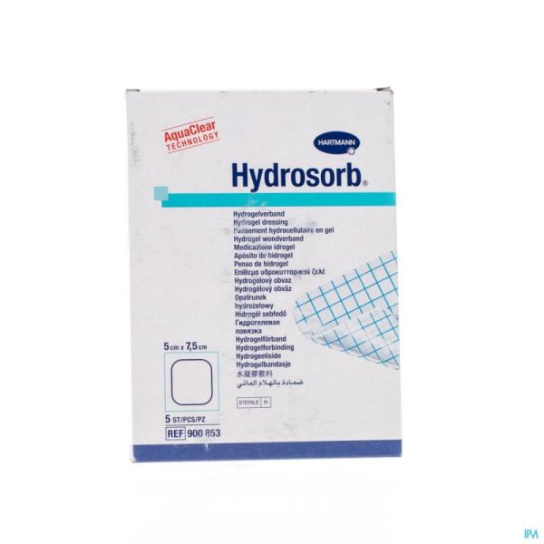 Hydrosorb Transp Ster 5,0x 7,5cm 5 9008531