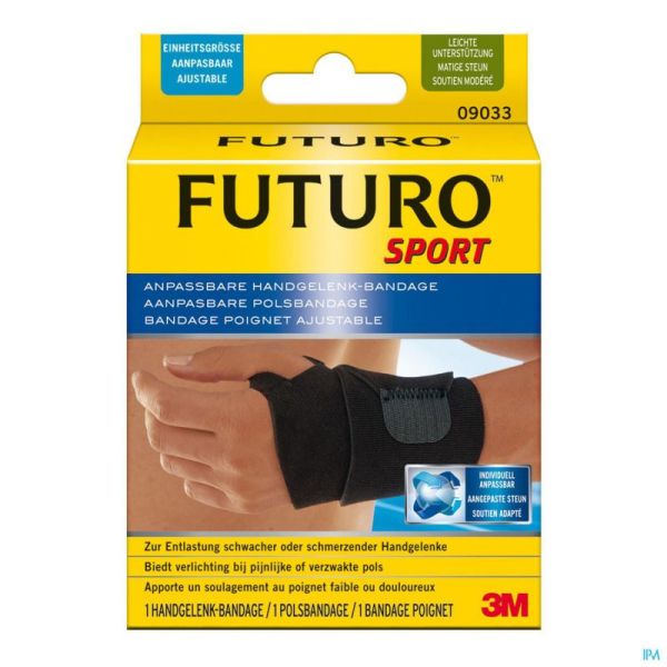 09033dab Futuro Sport Bandage Poignet Ajustable Noir (11,4 > 24,1 Cm)