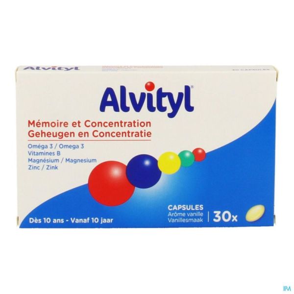 Alvityl memoire concentration caps 30
