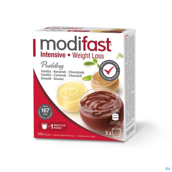 Modifast Intensive Pudding 3-pack Choco-caram-van.