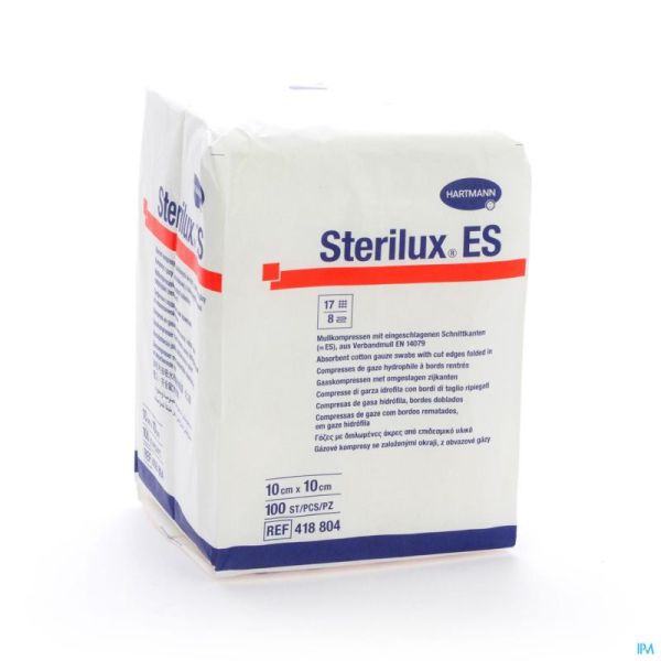 Sterilux Es Cp N/st 8pl 10,0x10,0cm 100 4188042